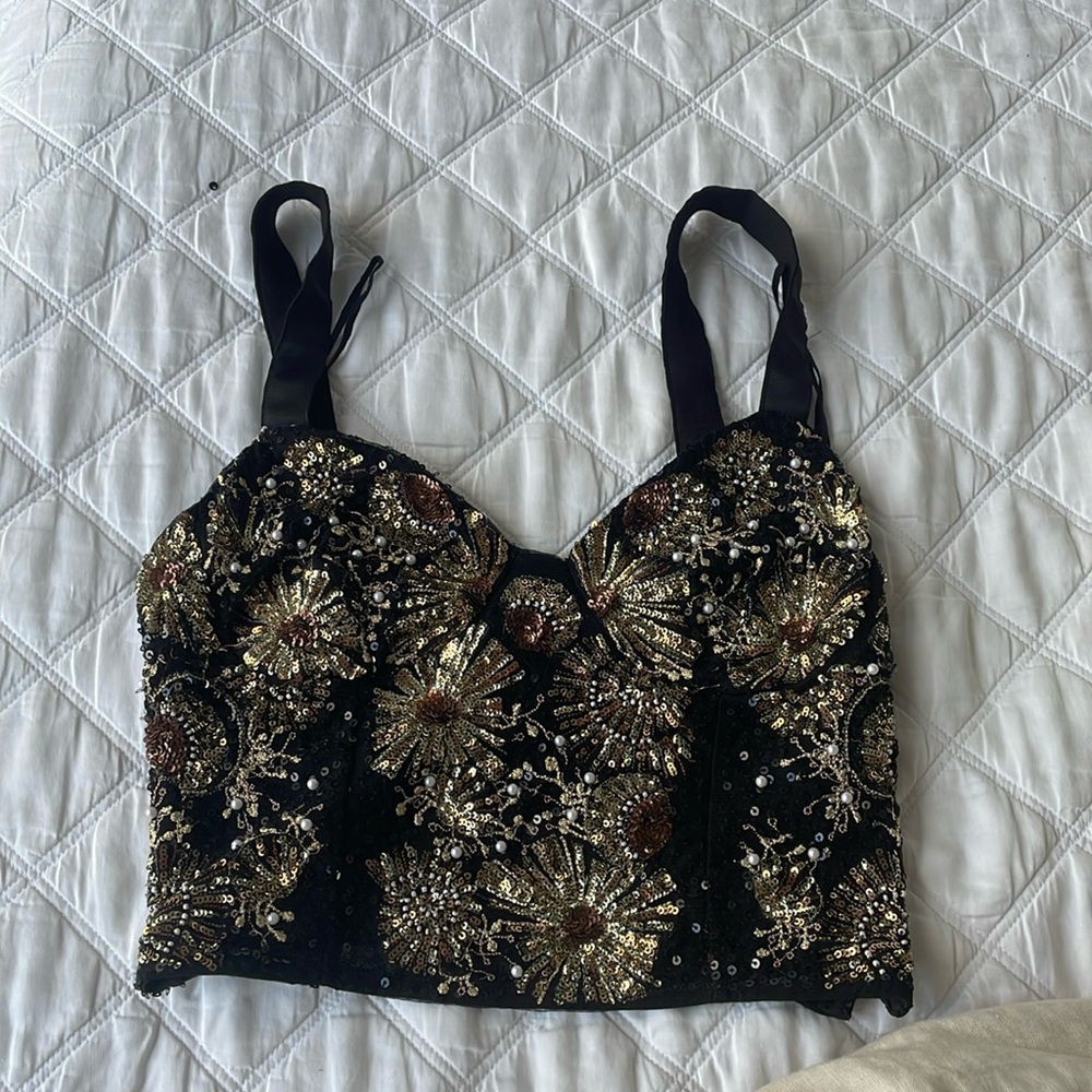 Zara sequin top